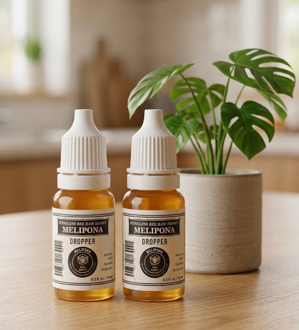 Melipona Bee Raw Honey ® Dropper (0.3 fl. oz. / 10 ml) – 100% Pure & Undiluted 2 Droppers