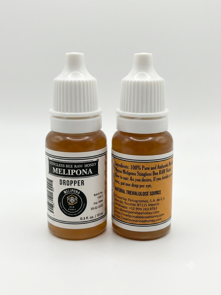 Melipona Bee Raw Honey ® Dropper (0.3 fl. oz. / 10 ml) – 100% Pure & Undiluted 2 Droppers