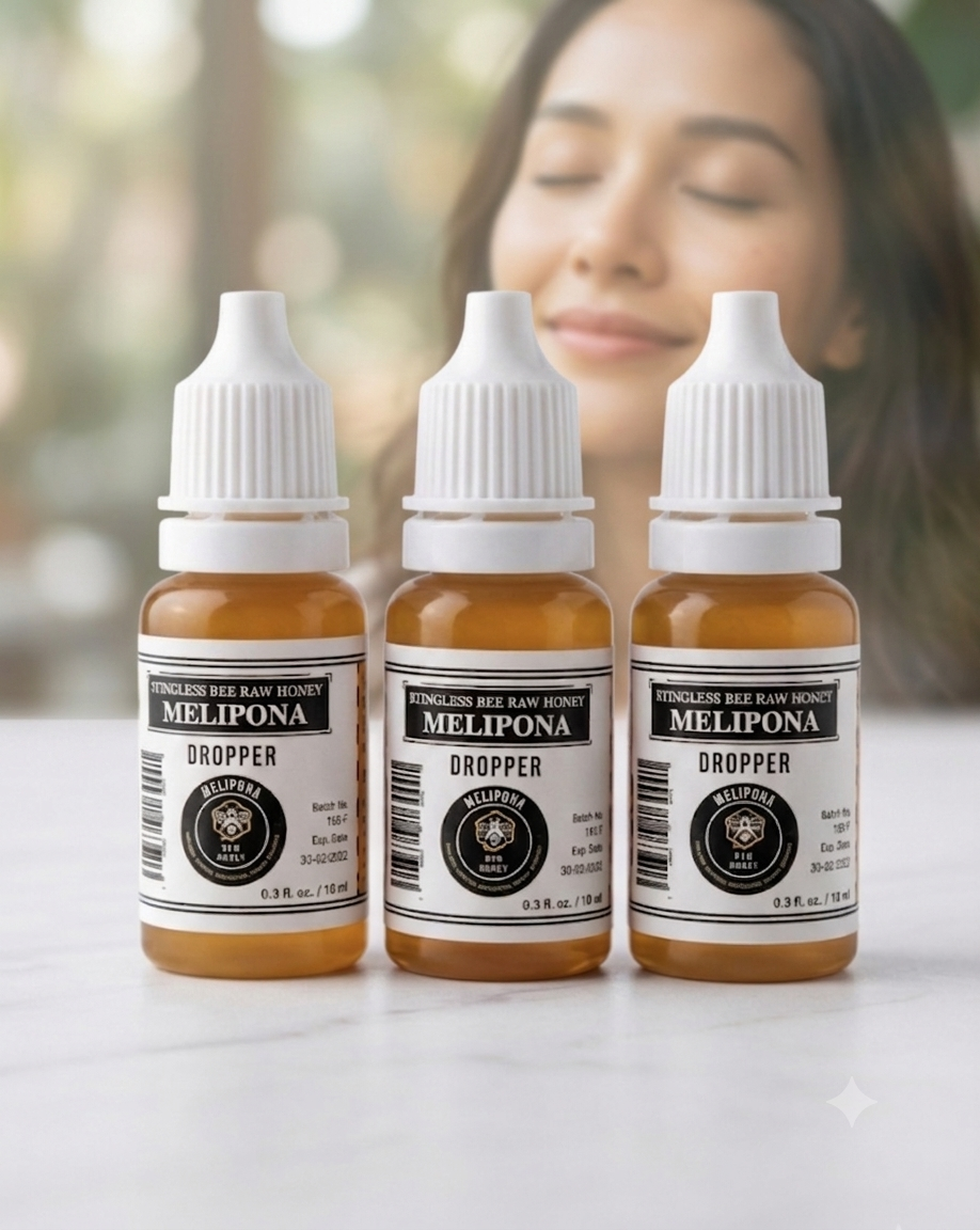 Melipona Bee Raw Honey ® Dropper (0.16 fl. oz. / 5 ml) – 100% Pure & Undiluted