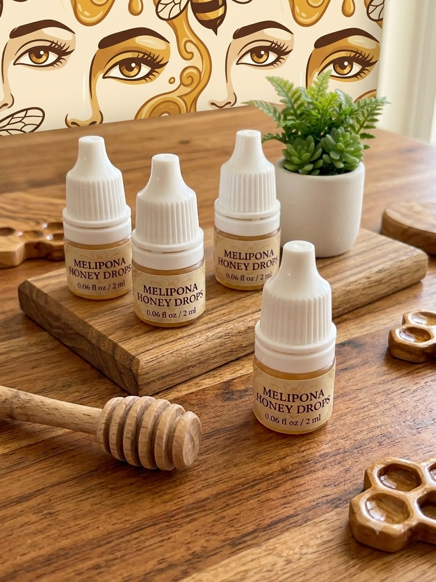Melipona Bee Raw Honey ® Dropper (0.06 fl. oz. / 2 ml) – 100% Pure