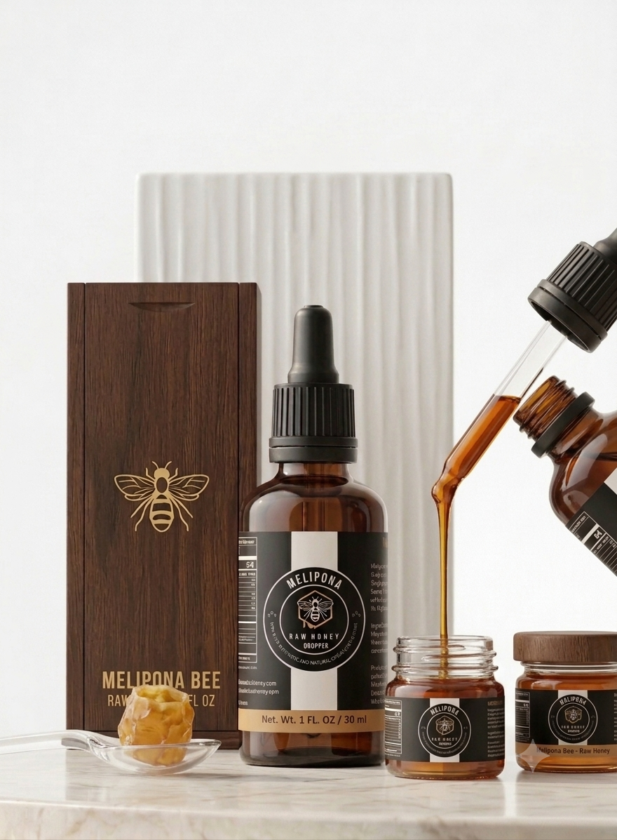 Melipona Bee Raw Honey ® Dropper (1 fl. oz. / 30 ml) – 100% Pure
