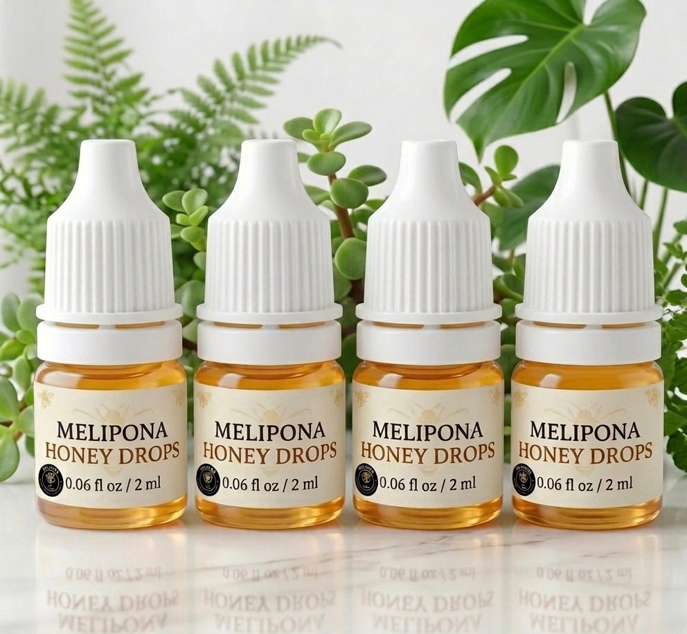 Melipona Bee Raw Honey ® Dropper (0.06 fl. oz. / 2 ml) – 100% Pure