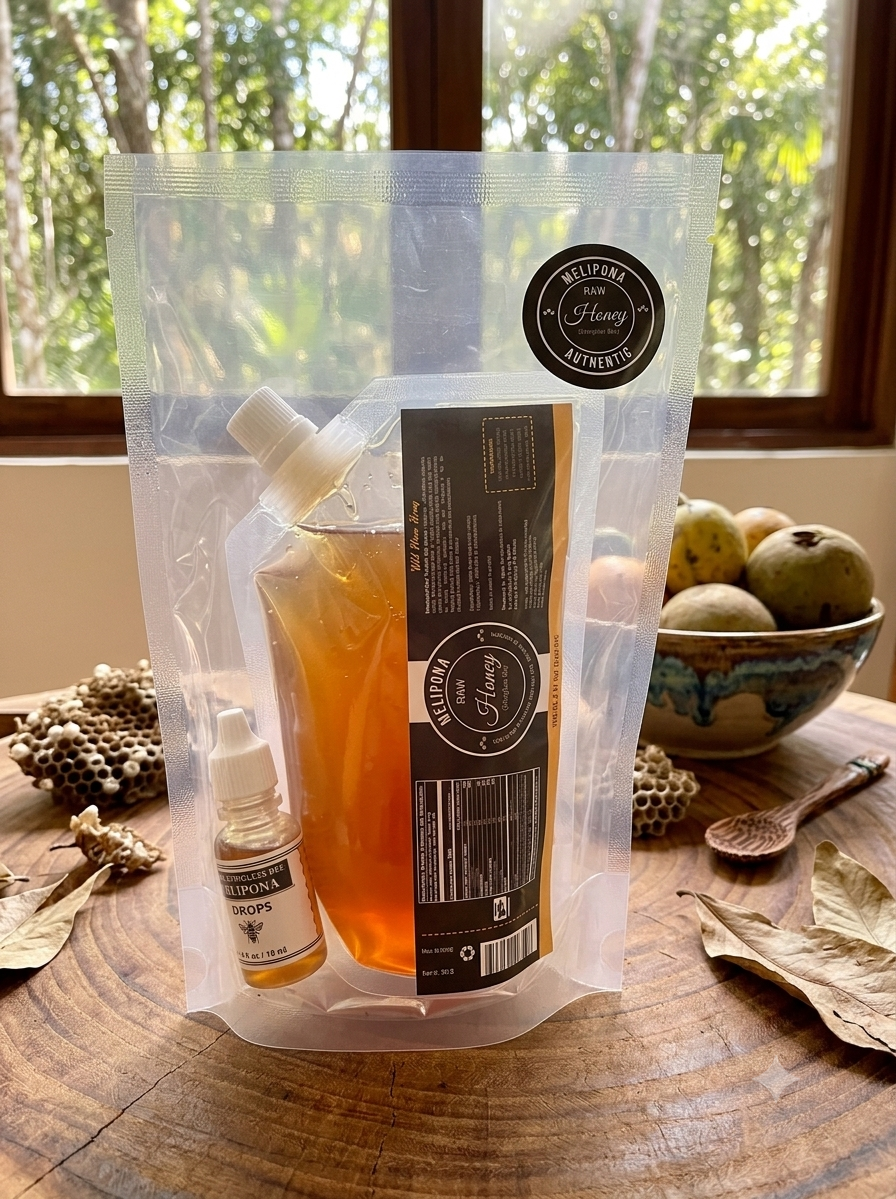 Melipona Bee Raw Honey ® (8 fl. oz. / 250 ml) with One FREE Dropper