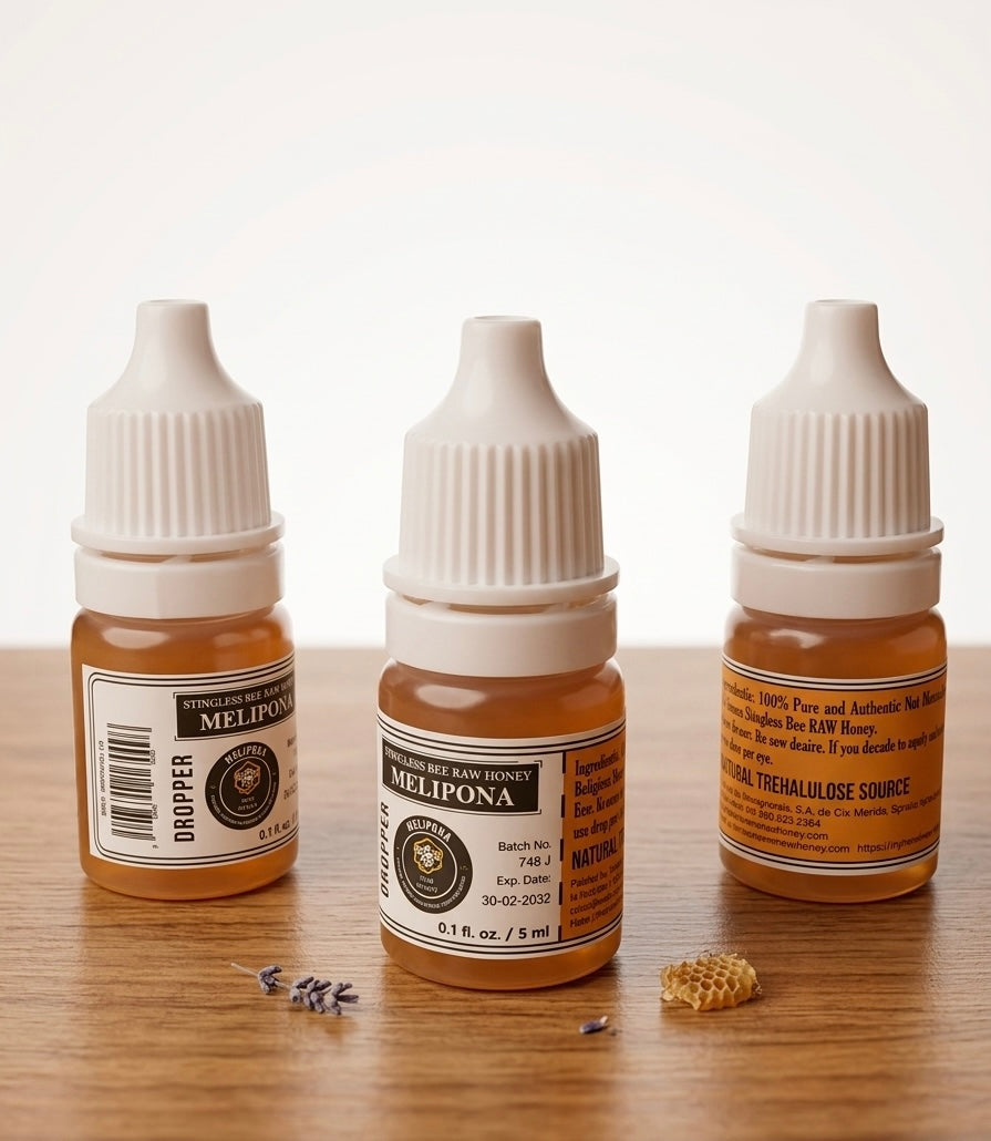 Melipona Bee Raw Honey ® Dropper (0.16 fl. oz. / 5 ml) – 100% Pure & Undiluted