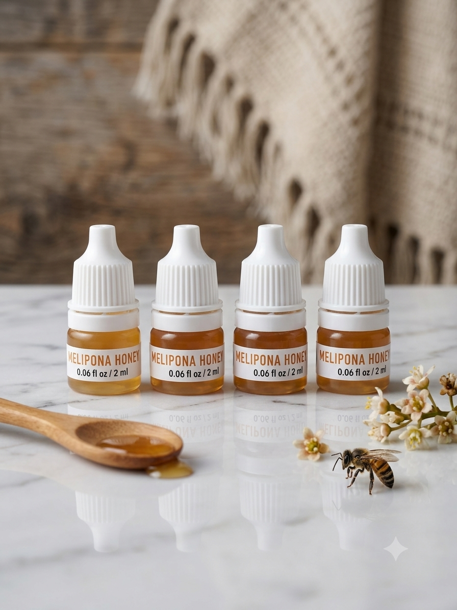 Melipona Bee Raw Honey ® Dropper (0.06 fl. oz. / 2 ml) – 100% Pure