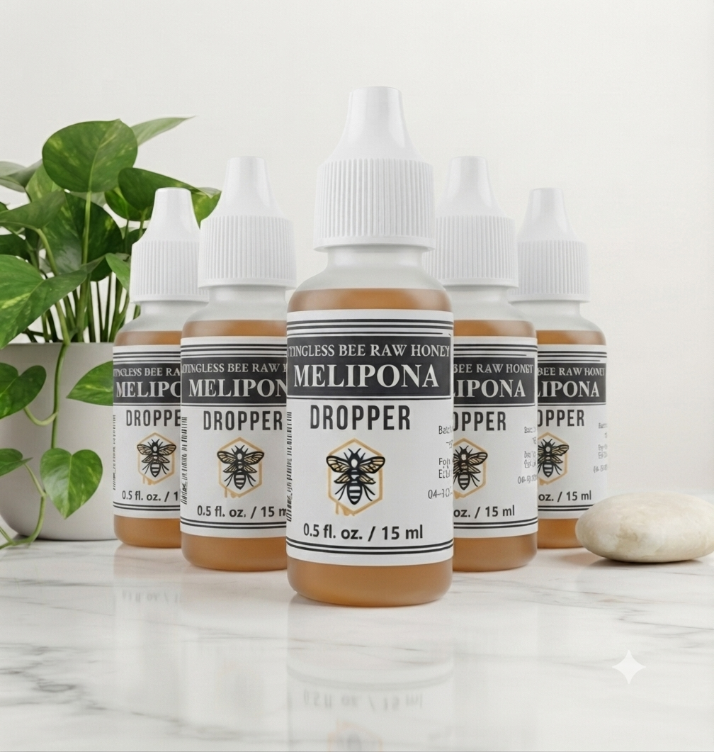 MELIPONA Stingless Bee Raw Honey Not Diluted 0.5 fl. oz / 15 ml PET 5