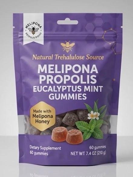 Melipona Stingless Bee Propolis Gummies for Throat Relief